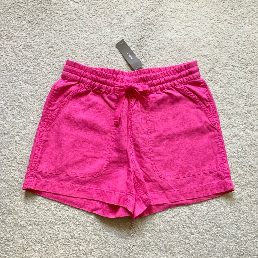 NWT/ J. Crew Linen Shorts, size XXS, Pink, brand new! XS